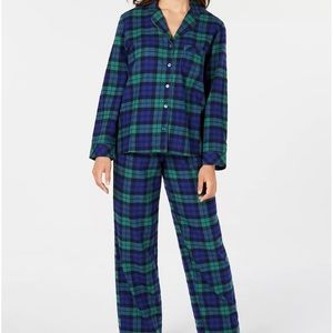 Family Pajamas Matching Women's Black Watch Plaid Family Pajama Set Medium